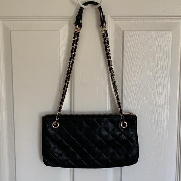 Donna Karen Quilted Leather Chain Strap Purse - Picture 2 of 13